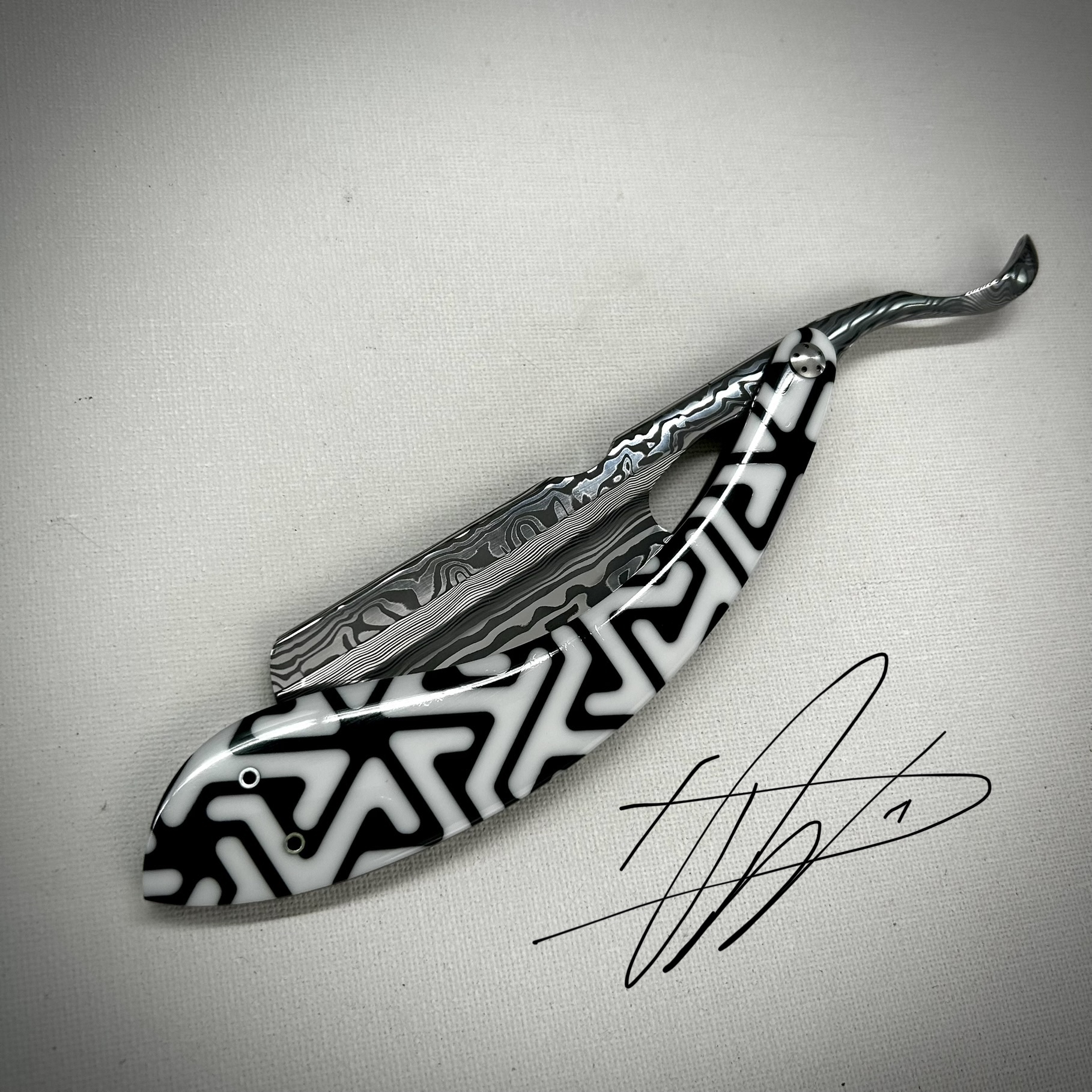 Woolfblades 354 Custom Made in a Vinland Damasteel razor ,And the ...
