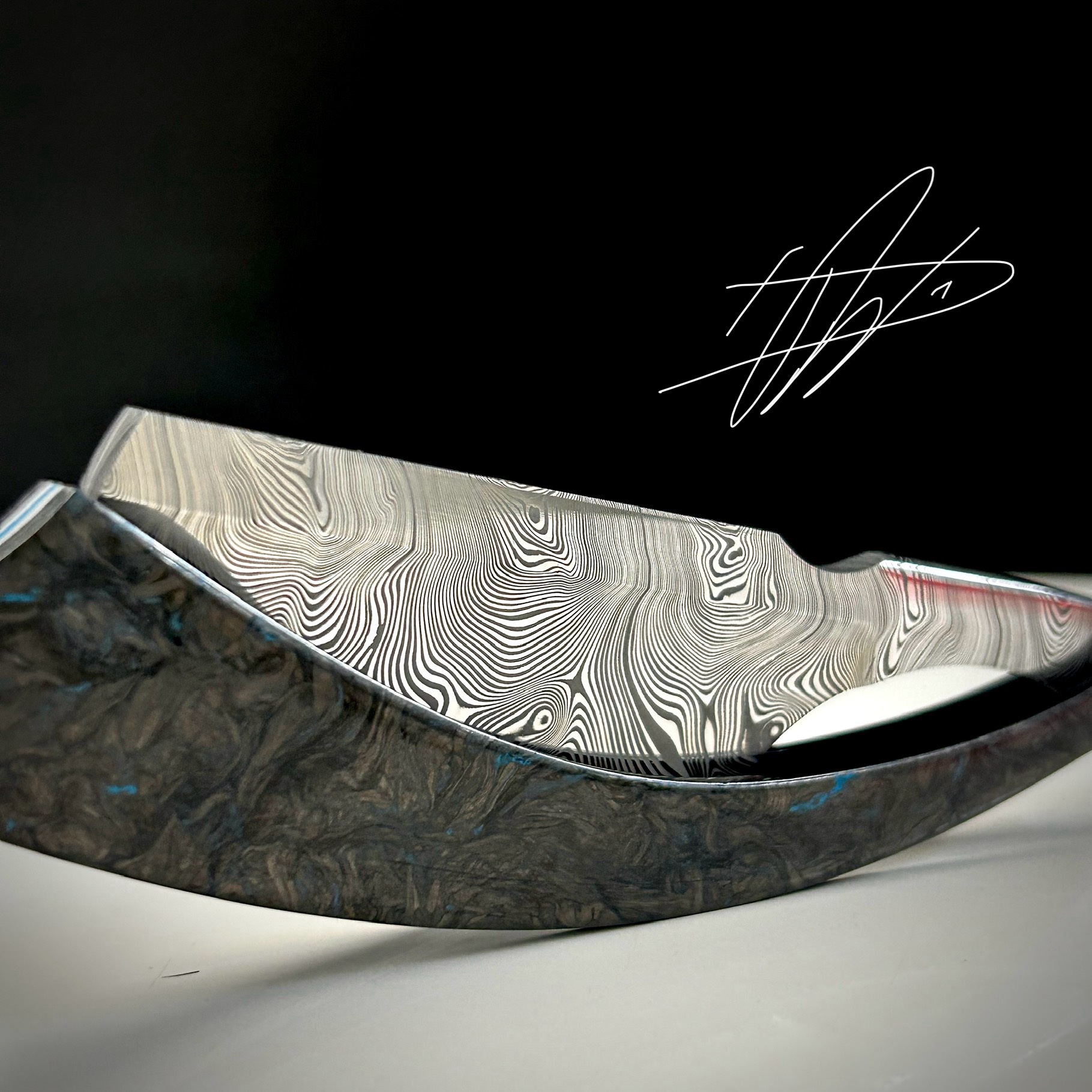 Tourtius Woolfblades 356 Custom Made in a Vinland Damasteel razor ,And the ...