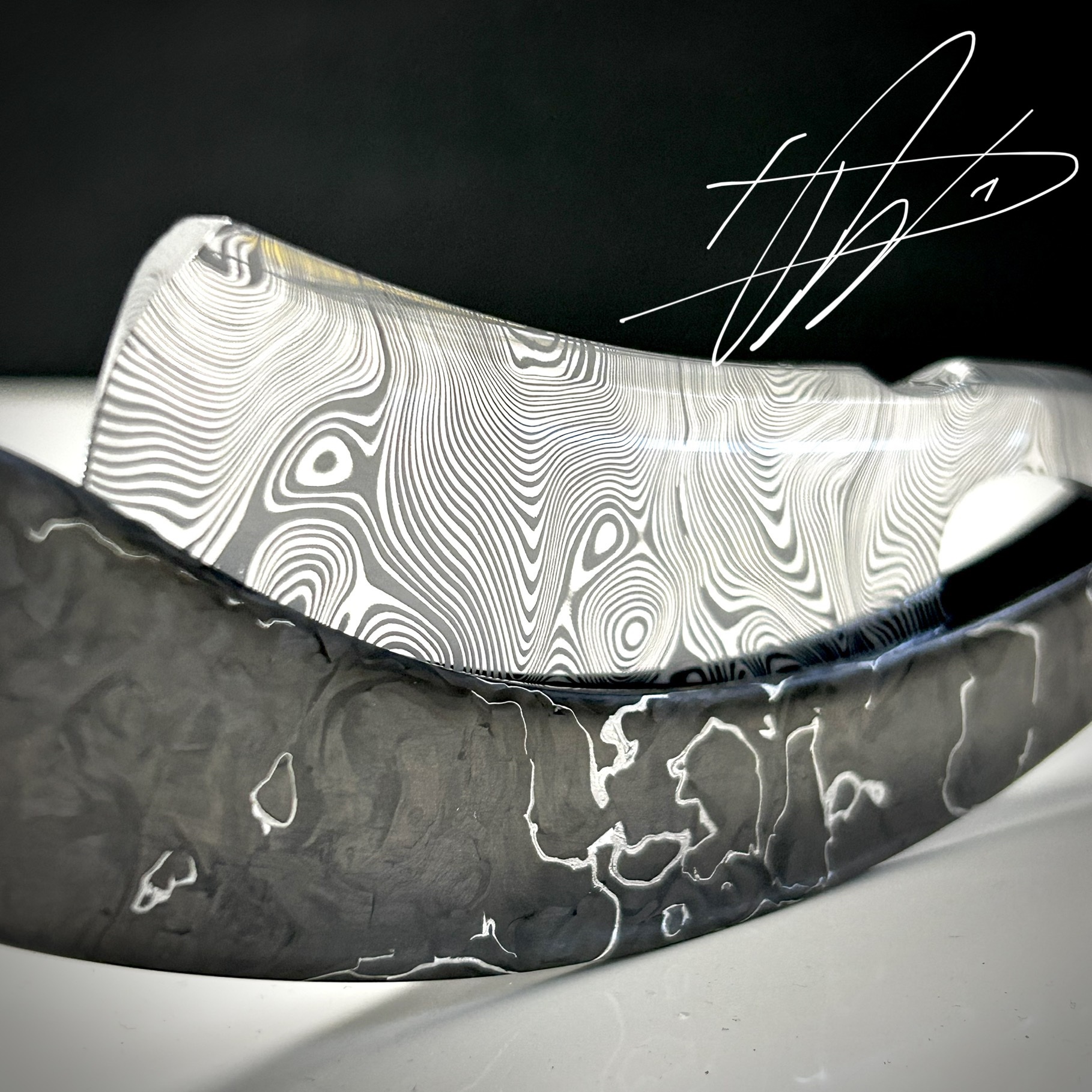 Woolfblades 370 Custom Made in a Bjorkmans twist Damasteel razor ,And ...